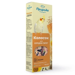Ласощі для середніх папуг Природа Колосок 140 г 2 шт. (мед)