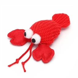 Nobleza Cat Toy Crayfish with Catnip Red Plush 10 cm