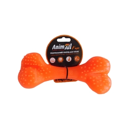 AnimAll Fun Orange Bone Dog Toy 25 cm