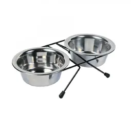 Миски металлические на подставке Trixie Eat on Feet 2 x 450 мл 12 см